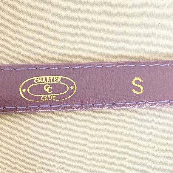 Charter Club Womens Small Waist Belt Skinny Lavender Snake Skin Taiwan - Picture 8 of 13